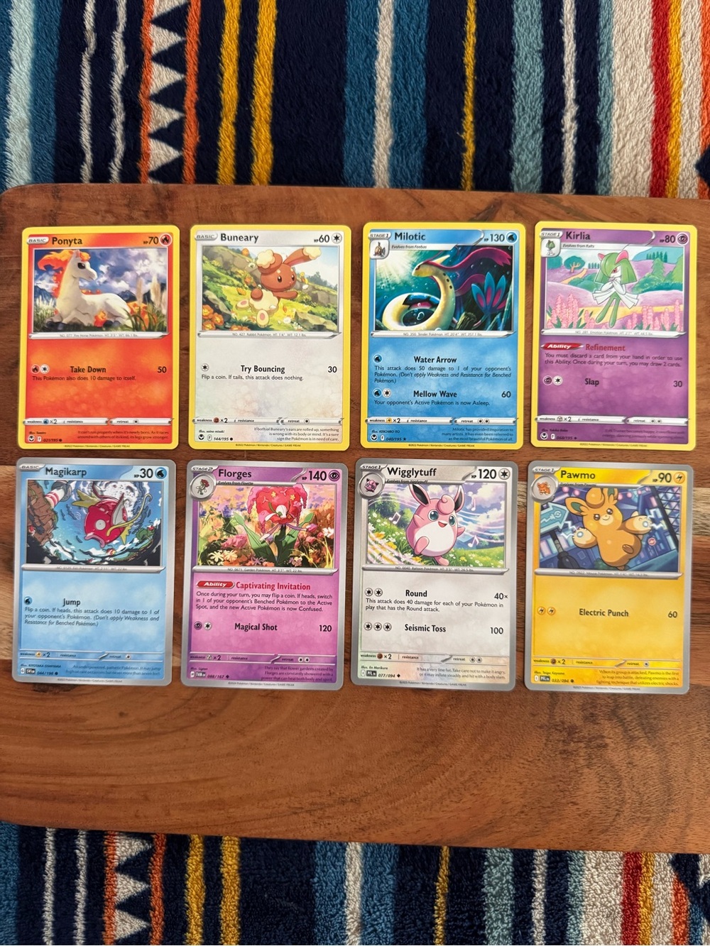 Cute Pokemon Cards 8 Card Lot